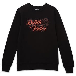 Star Wars Darth Vader Ribbon Font Sweatshirt - Black