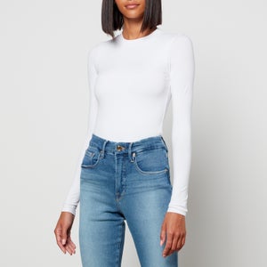 Good American Women's The Crewneck Body Top - White