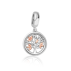 Tree of Life Milestones Bead Charm - Sterling Silver/Gold