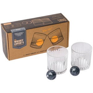 Cocktail Tumbler + Whiskey Stone Set