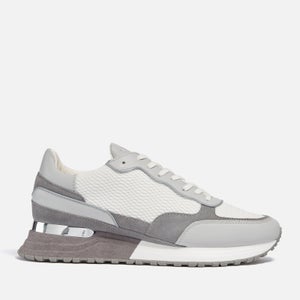 MALLET Knox Leather and Mesh Running-Style Trainers