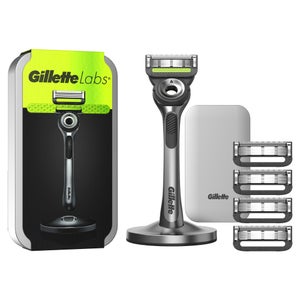 Gillette Labs, Rasierer mit Reinigungs-Element, Reiseetui + 5 Klingen