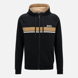 BOSS Bodywear Authentic Logo-Printed Hooded Cotton Jacket