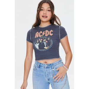 ACDC Tour 1979 Graphic Cropped Tee