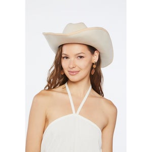 Sequin Ribbon-Trim Cowboy Hat