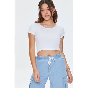 Cropped Cotton Tee