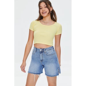Cropped Cotton Tee