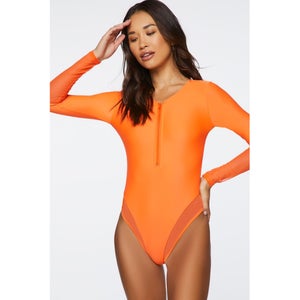 Half-Zip One-Piece Swimsuit