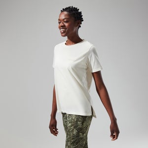 Relaxed Super Stretch Tech T-Shirt für Damen - Naturfarben