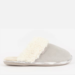 Barbour Lydia Suede and Faux Fur-Blend Mule Slippers