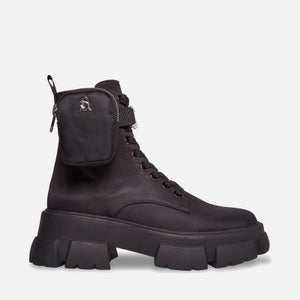 Steve Madden Tanker-P Canvas Biker Boots