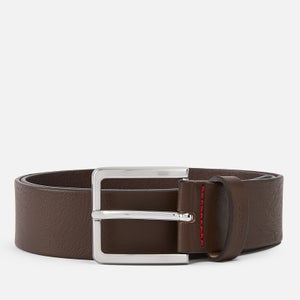HUGO Gionios Logo-Embossed Leather Belt