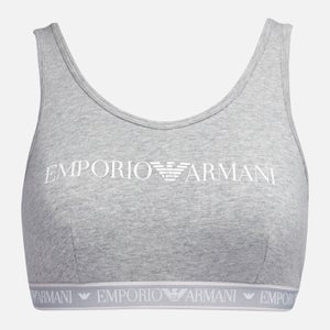 Emporio Armani Iconic Logoband Stretch-Cotton Bralette