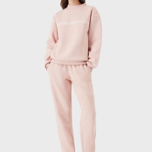 Emporio Armani Women's Iconic Terry Sweater+Pants - Powder Pink