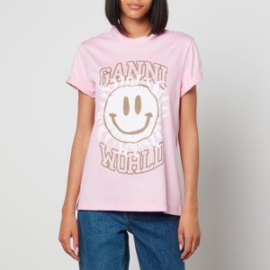 Ganni Logo-Printed Organic Cotton-Jersey T-Shirt