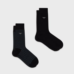 Emporio Armani 2-Pack Short Cotton-Blend Socks