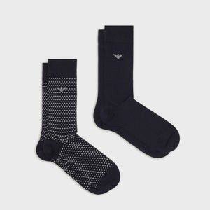 Emporio Armani 2-Pack Short Cotton-Blend Socks