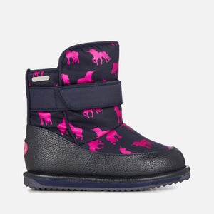 EMU Australia Kid’s Roth Unicorn-Print Waterproof Wool-Lined Boots