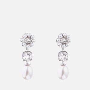 Shrimps Terry Silver-Tone, Faux Pearl and Crystal Earrings
