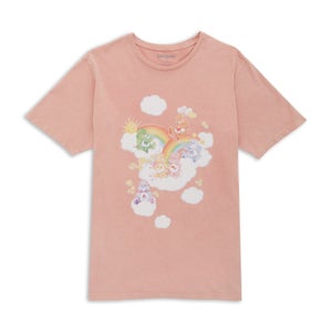 Care Bears In The Clouds Unisex T-Shirt - Pink Acid Wash
