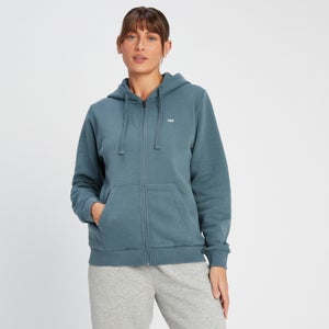 MP Women's Rest Day Zip Through Hoodie - Smoke Blue