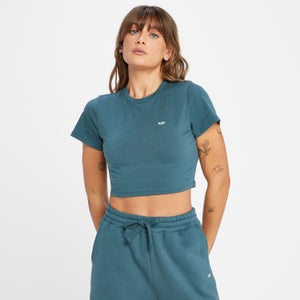 MP Rest Day Body Fit Crop T-Shirt til kvinder – Smoke Blue
