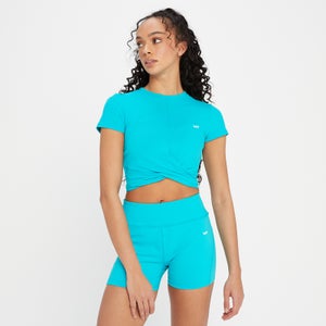 Bluză decupată cu mâneci scurte MP Power pentru femei - Blue Lagoon