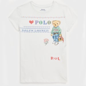 Polo Ralph Lauren Girls' Fairisle Bear Cotton-Jersey T-Shirt