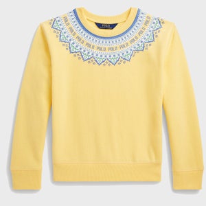 Polo Ralph Lauren Girls' Fair Isle Bear Cotton-Blend Jumper