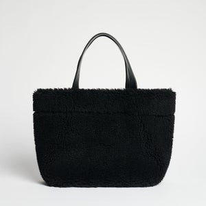 Stand Studio Large Faux Shearling Tote Bag