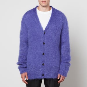 Marni Oversized Faux Fur-Trimmed Mohair-Blend Cardigan