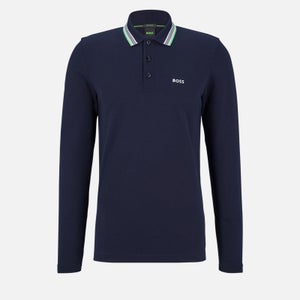 Hugo Boss Plisy Logo Cotton Long Sleeve Polo Shirt