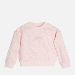 Guess Girls' Leopard-Print Cotton-Jersey Sweatshirt