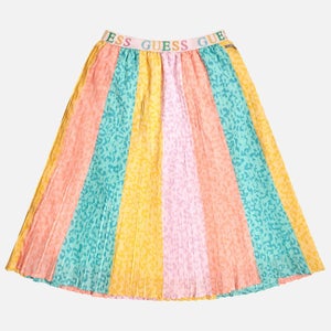 Guess Kids' Leopard-Print Crepe Pleated Skirt