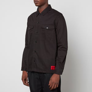 HUGO Enalu Logo-Patched Cotton Overshirt