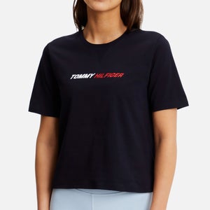 Tommy Sport Logo Print Cotton-Jersey T-Shirt