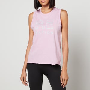 P.E Nation Shuffle Logo-Print Organic Cotton Tank Top