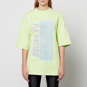 P.E Nation Alignment Oversized Printed Organic Cotton-Jersey T-Shirt