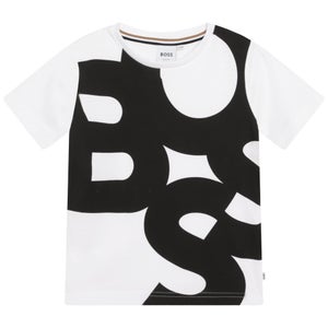 Hugo Boss Boys Monochrome Cotton-Blend T-Shirt