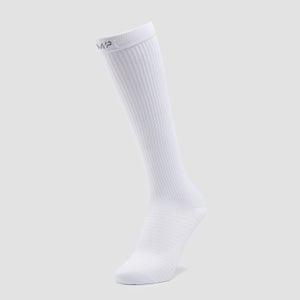 Športové lýtkové ponožky MP – biele