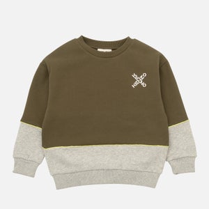 KENZO Boys 2 Tone Cotton-Blend Jersey Sweatshirt