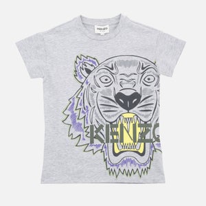 KENZO Boys Short Sleeve Tiger T-Shirt - Grey Marl