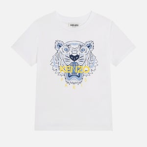 KENZO Boys Short Sleeve Tiger T-Shirt - White