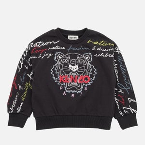 KENZO Girls Font Tiger Cotton-Jersey Sweatshirt
