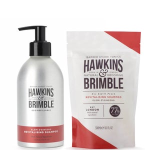 Hawkins & Brimble Shampoo Refill & Pouch Bundle