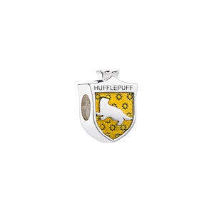 Harry Potter Sterling Silver Hufflepuff House Shield Spacer Bead