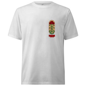 T-Shirt Oversize Stranger Things Stain Glass Rose - Blanc