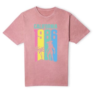 Stranger Things California 1986 Unisex T-Shirt - Pink Acid Wash
