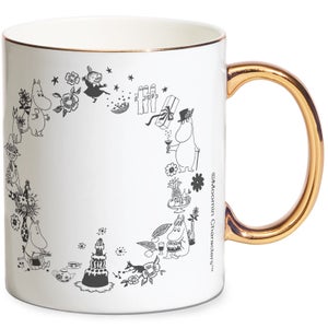 Moomin Wreath Mug - Gold