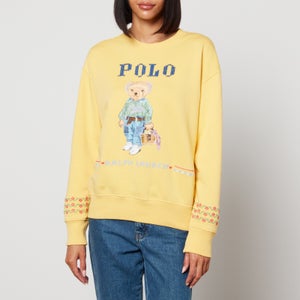 Polo Ralph Lauren Embroidered Printed Cotton-Blend Jersey Sweatshirt